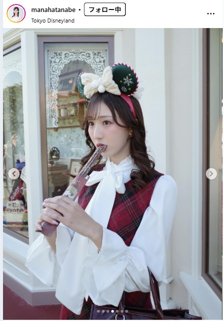 チュロスをパクリ（田辺真南葉のインスタグラムから）