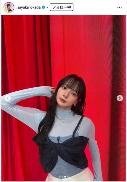 岡田紗佳のインスタグラムから