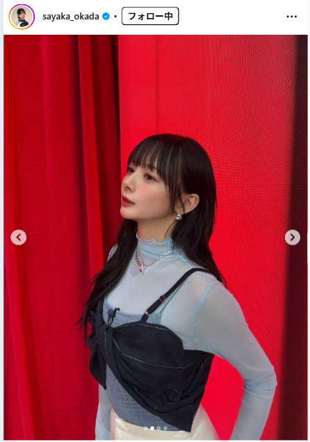 岡田紗佳のインスタグラムから