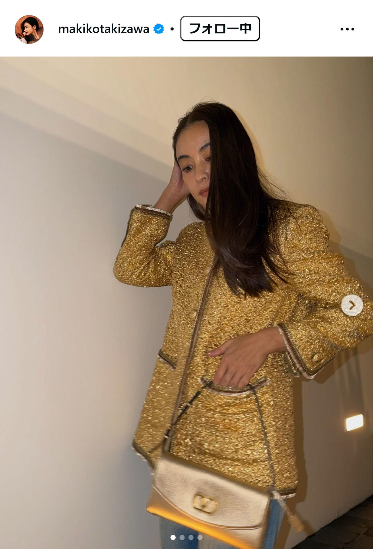滝沢眞規子のインスタグラムから