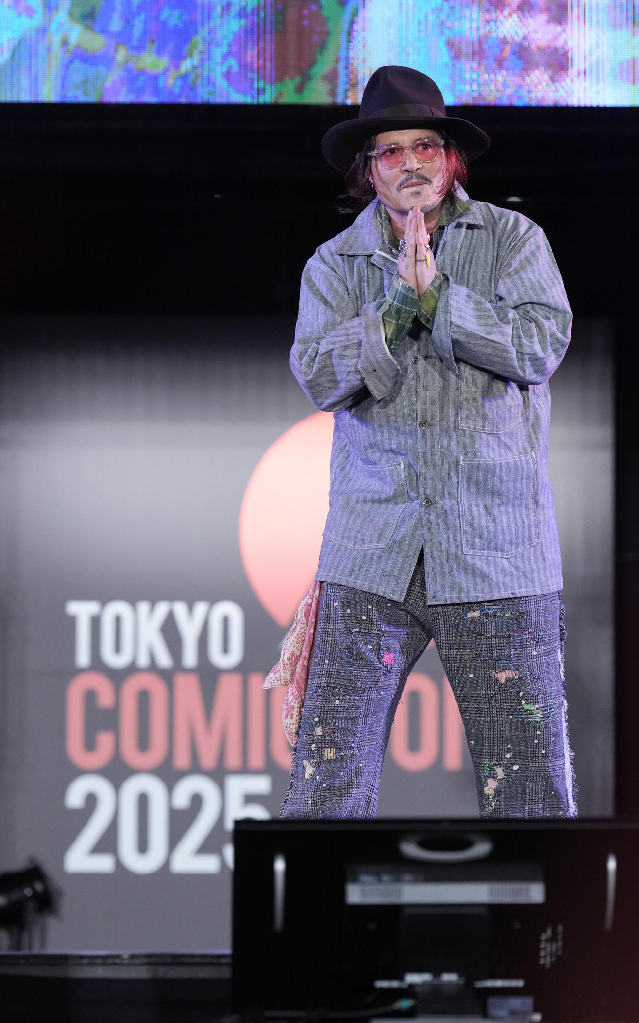 東京コミックコン2025に出演したジョニー・デップ（撮影・小沢裕）