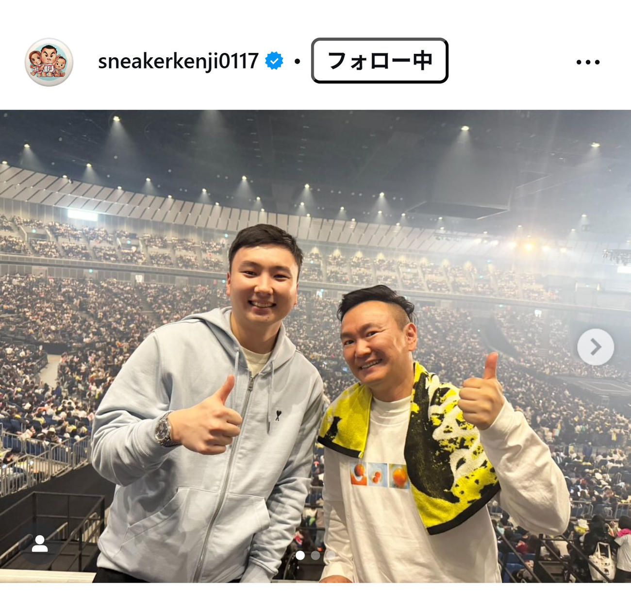 かまいたち山内健司のインスタグラムから