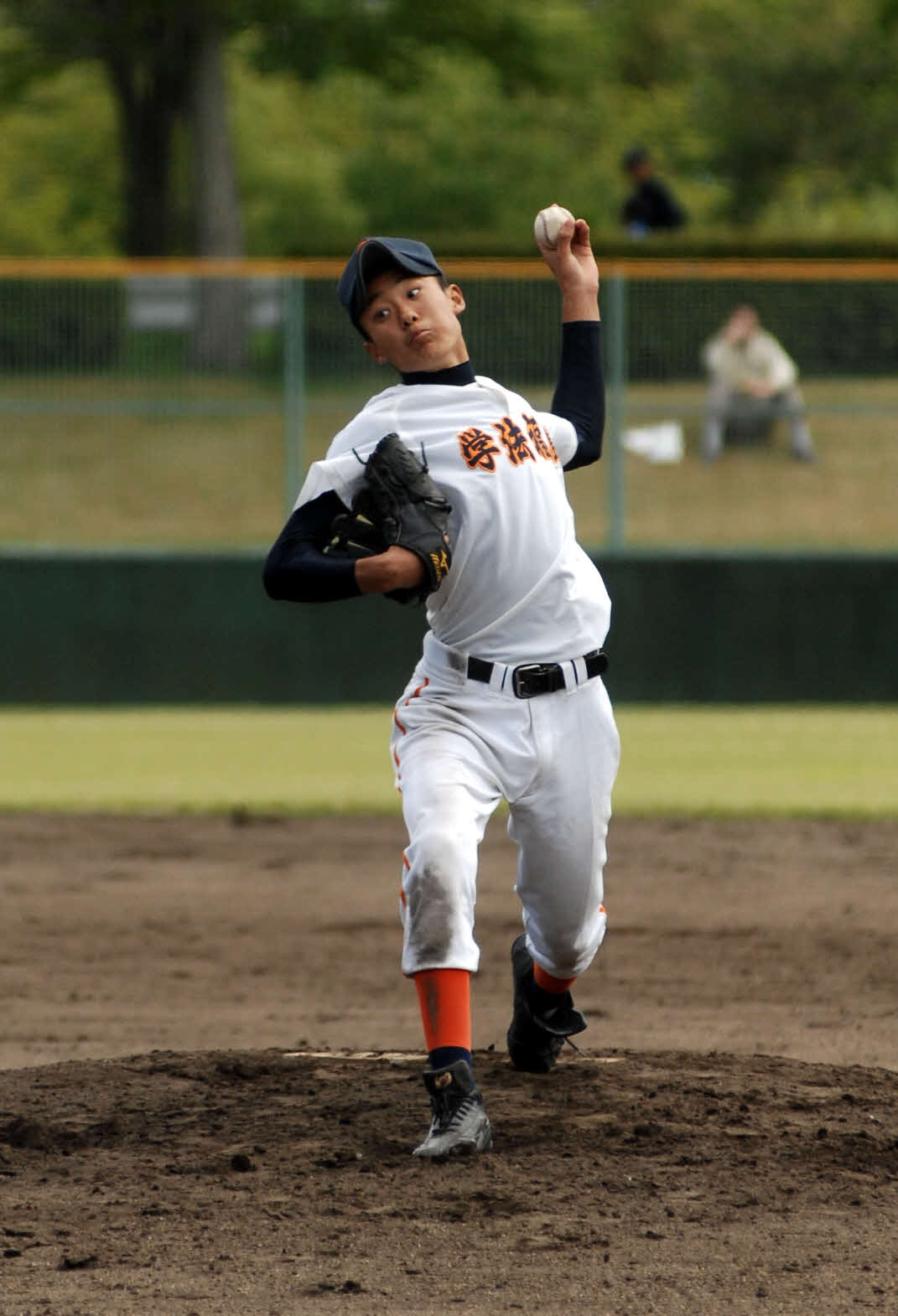 春季高校野球福島県大会　学法福島対光南　5安打完封勝ちした学法福島・松谷鷹也（2010年5月撮影）