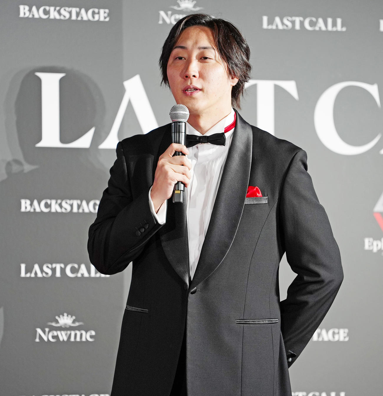 「LAST CALL」制作発表会で登壇する溝口勇児氏（撮影・清水貴仁）