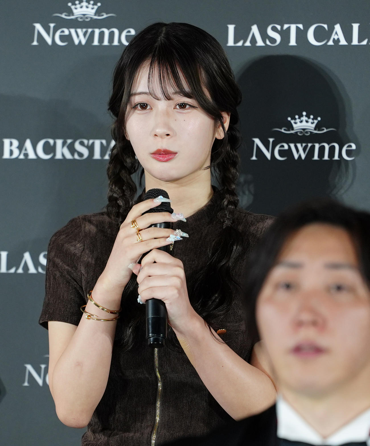 「LAST CALL」制作発表会で登壇した番組出演者のねおまるさん（撮影・清水貴仁）