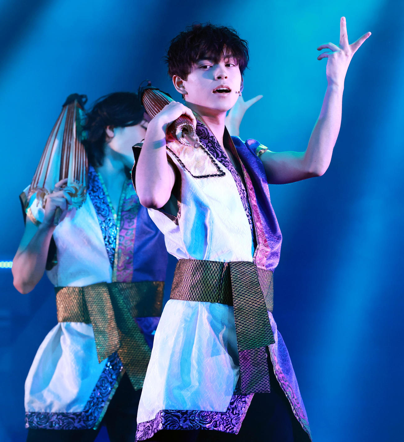 「ジュニア　Showcase 2025　新星－SHINSEI－」のゲネプロで熱演する浅井乃我（撮影・野上伸悟）