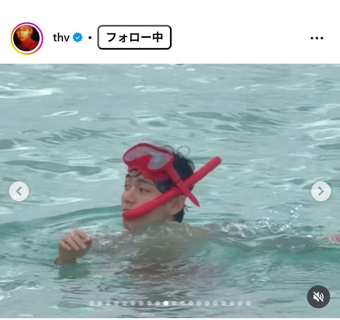 BTSのVのインスタグラムから
