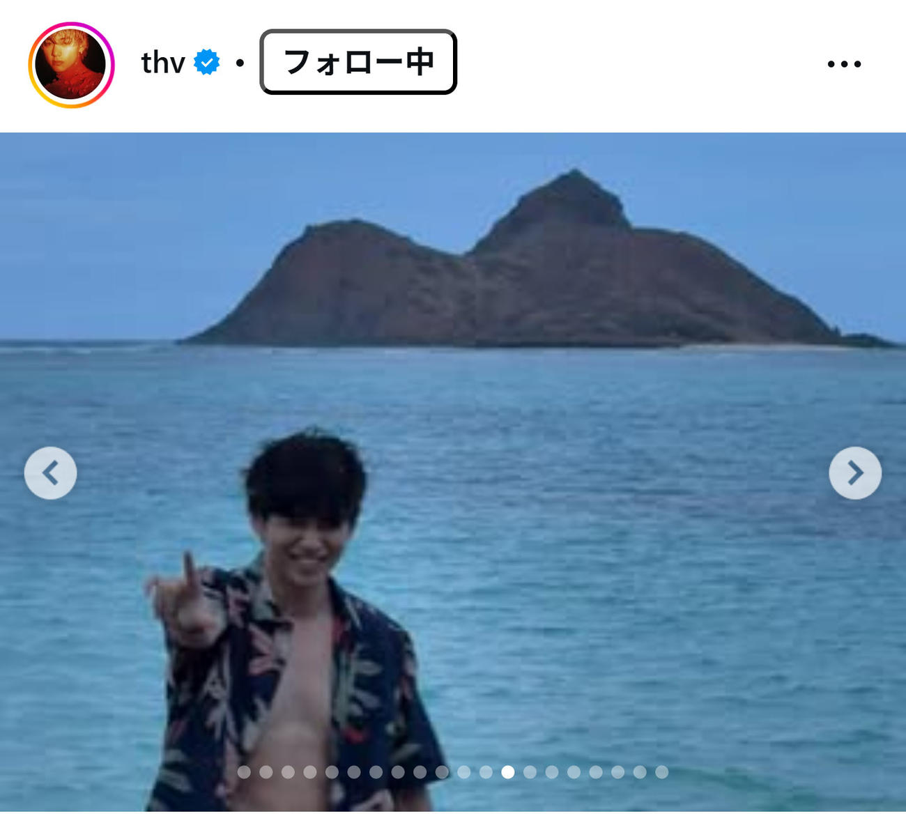 BTSのVのインスタグラムから