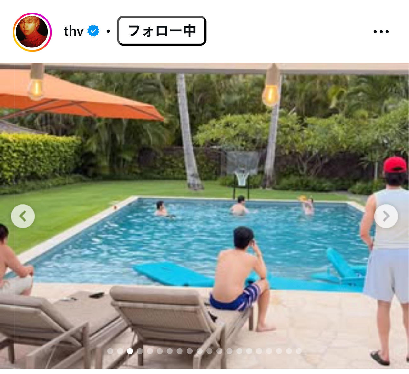 BTSのVのインスタグラムから