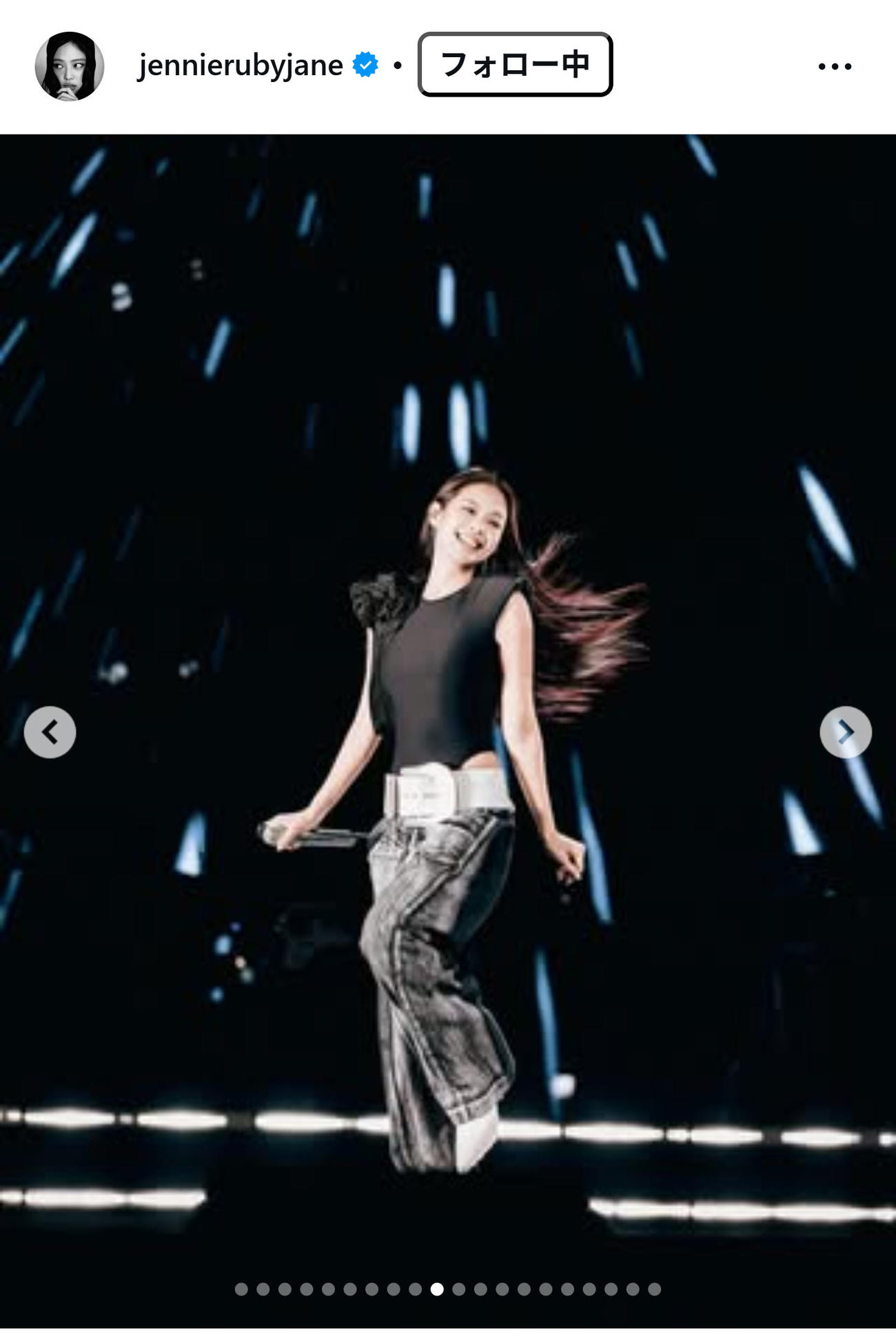 BLACKPINK・JENNIEのインスタグラムから