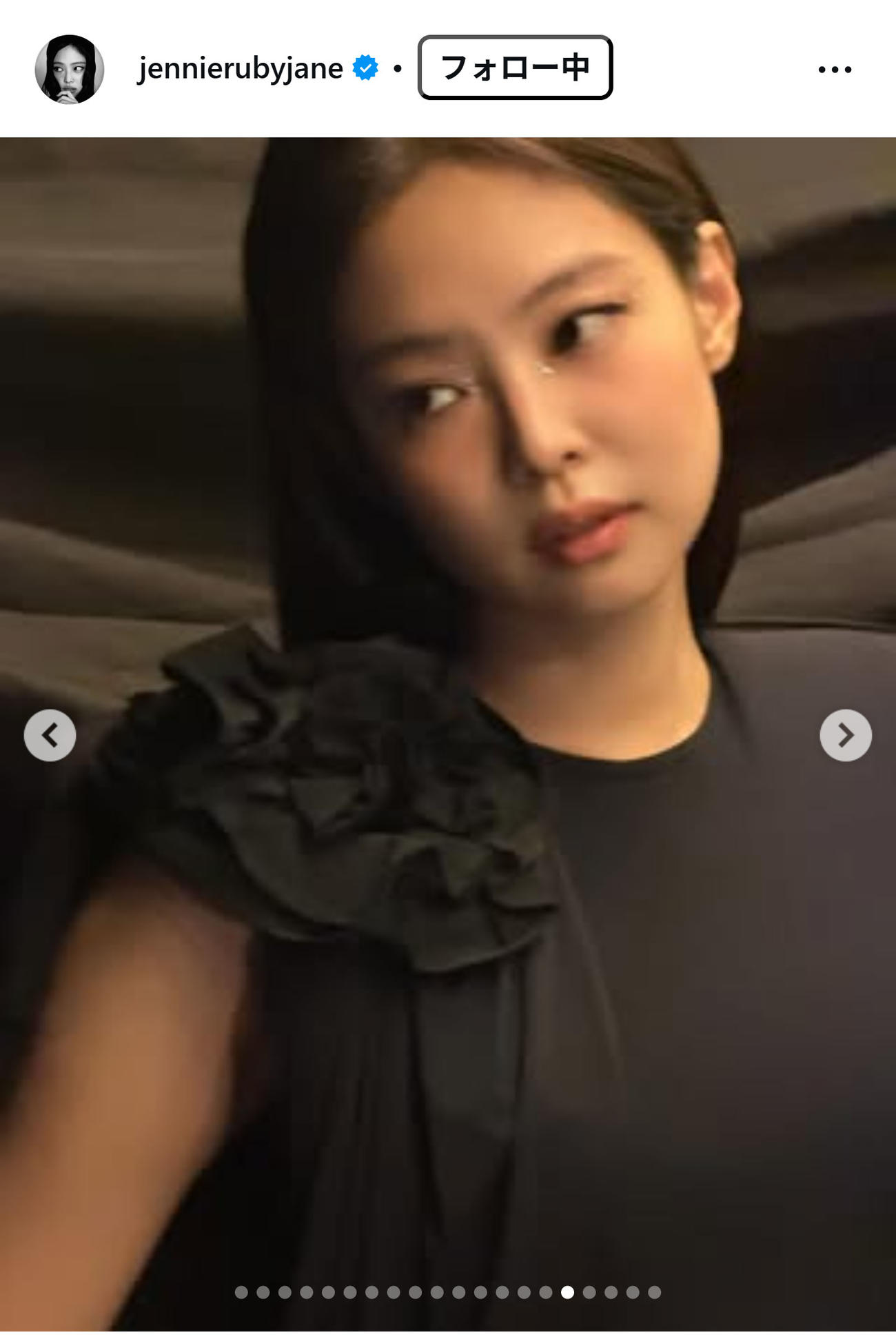 BLACKPINK・JENNIEのインスタグラムから
