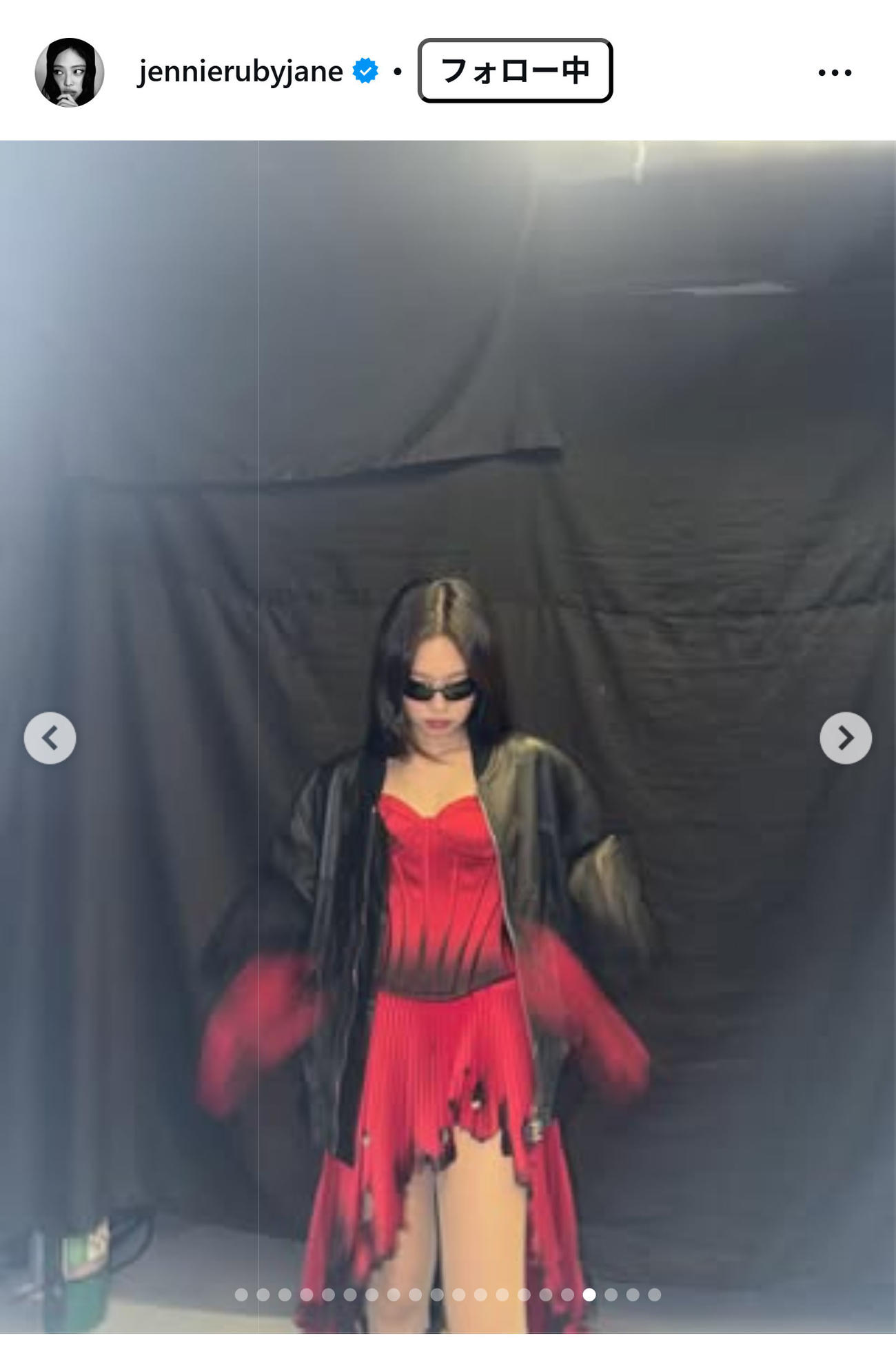 BLACKPINK・JENNIEのインスタグラムから