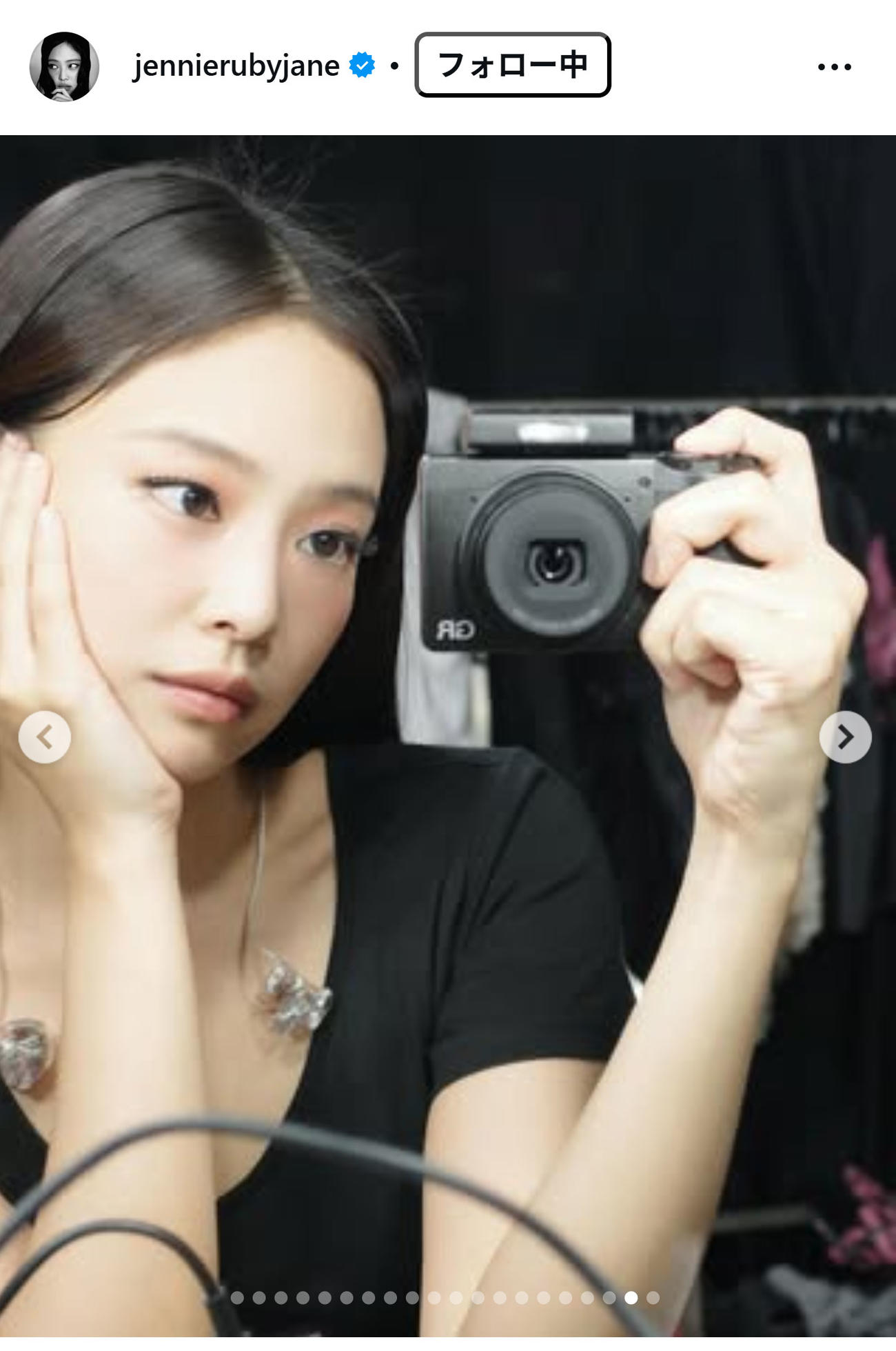 BLACKPINK・JENNIEのインスタグラムから