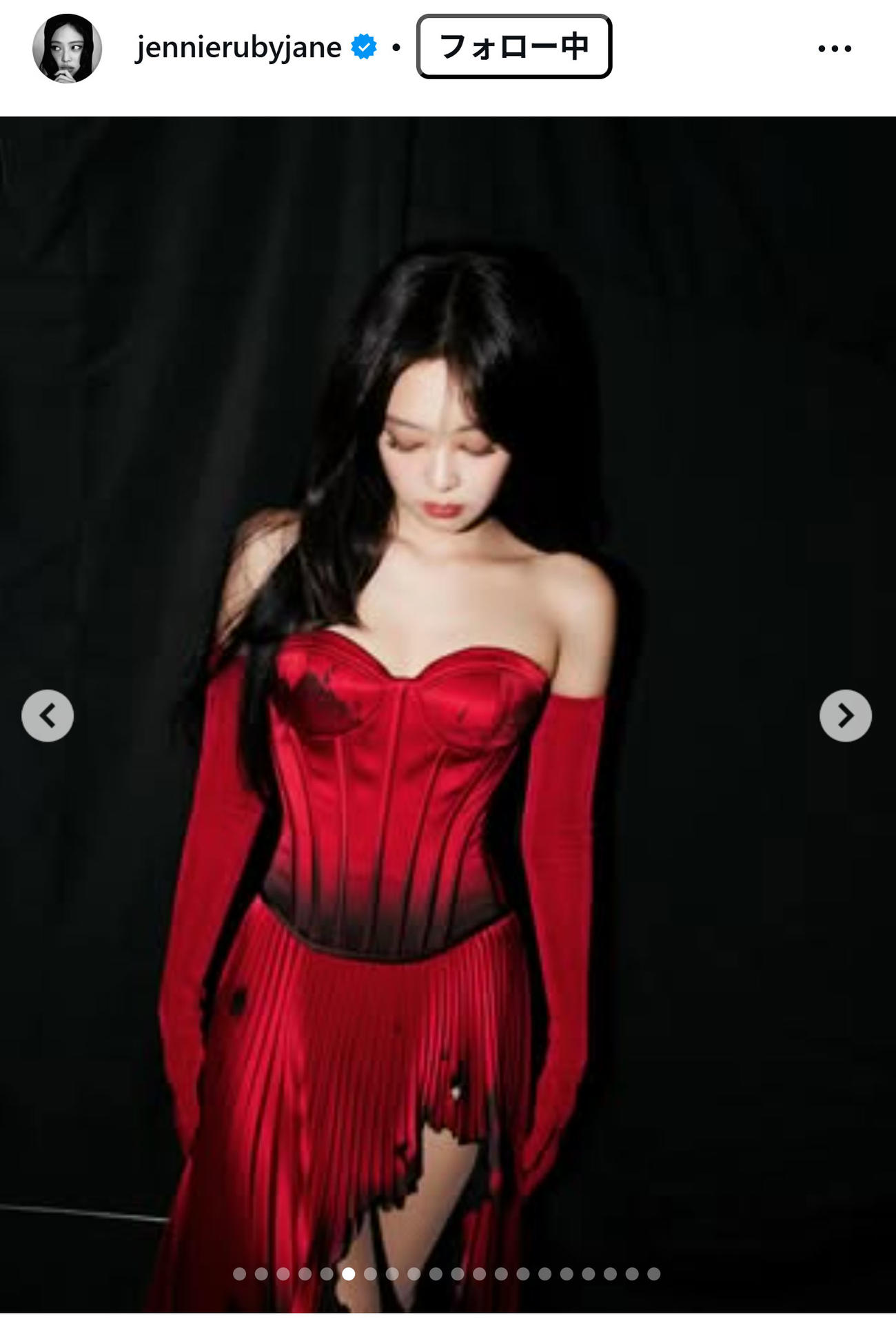 BLACKPINK・JENNIEのインスタグラムから