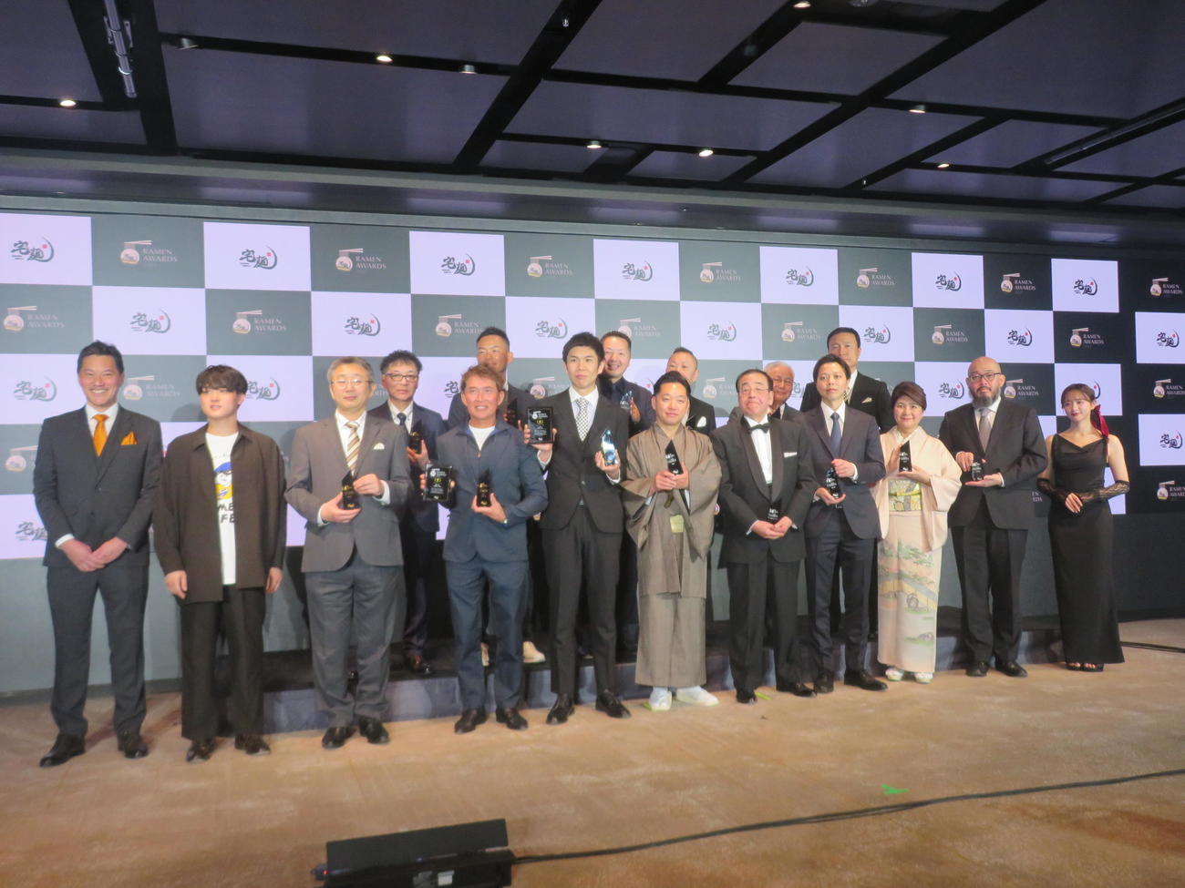 「Takumen Ramen Awards 2025」授賞式に出席した受賞者たち（撮影・川田和博）