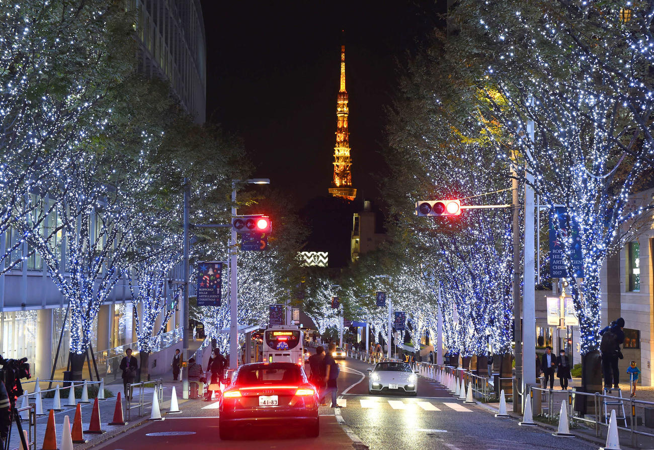 東京・六本木けやき坂通りのイルミネーション