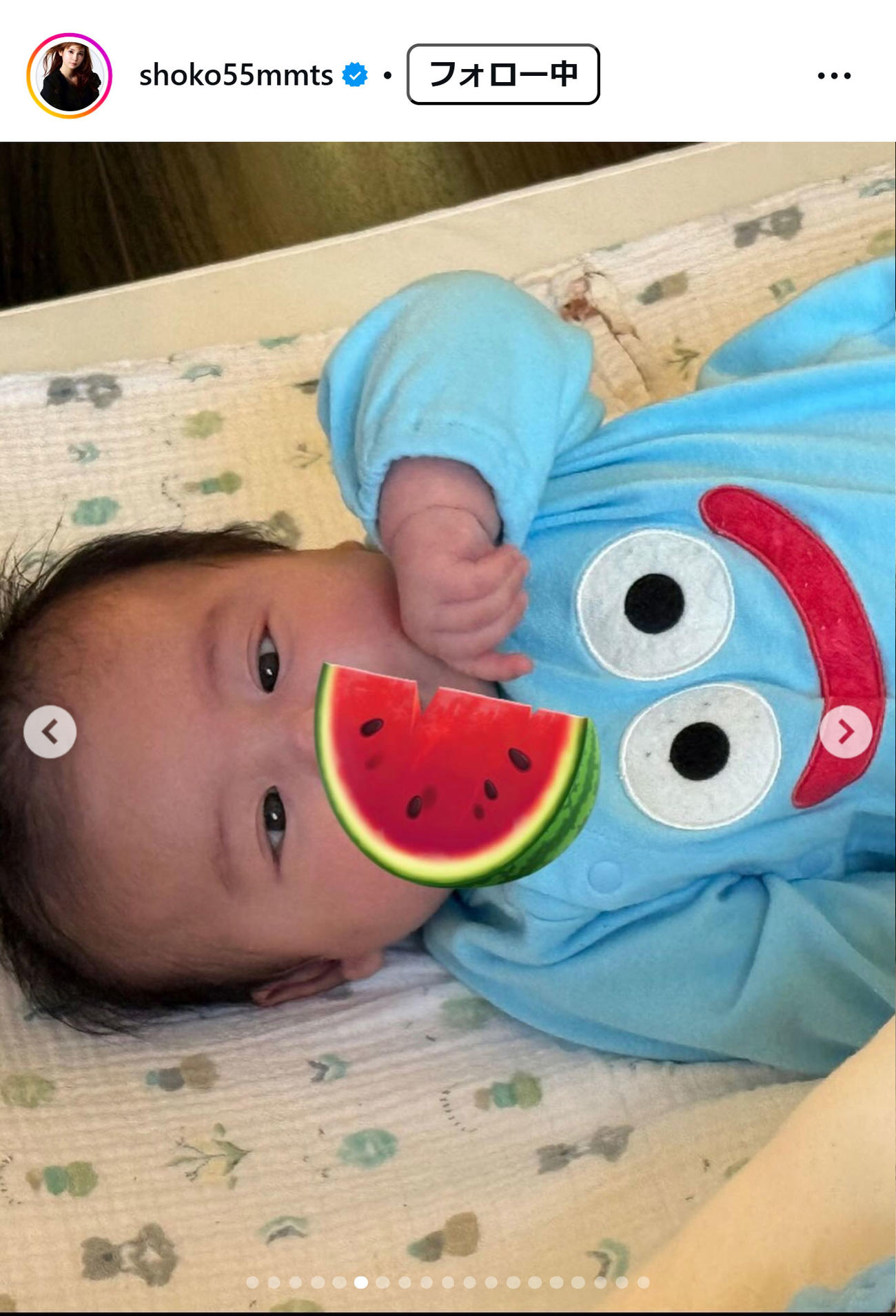 中川翔子のインスタグラムから