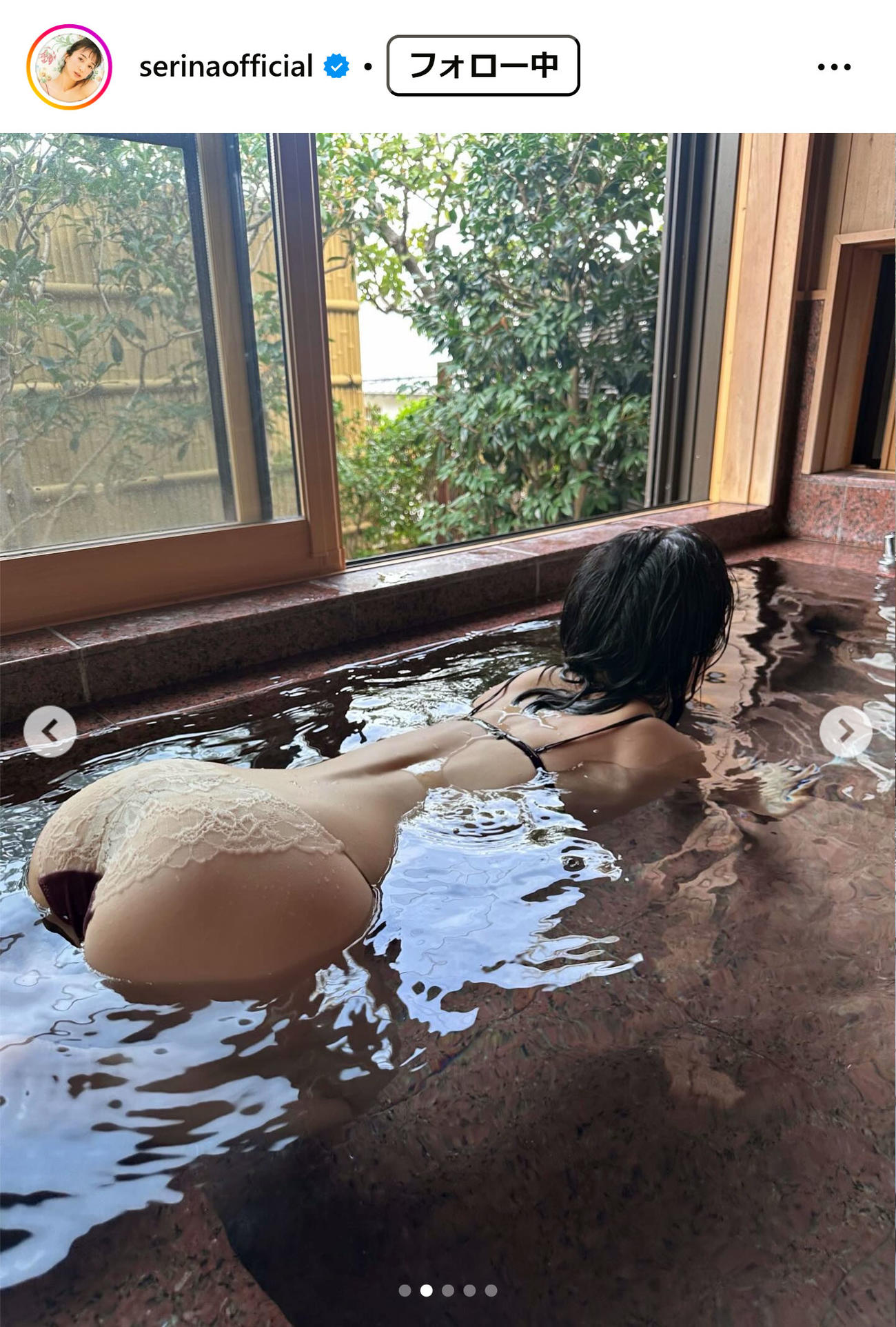 芹那のインスタグラムから