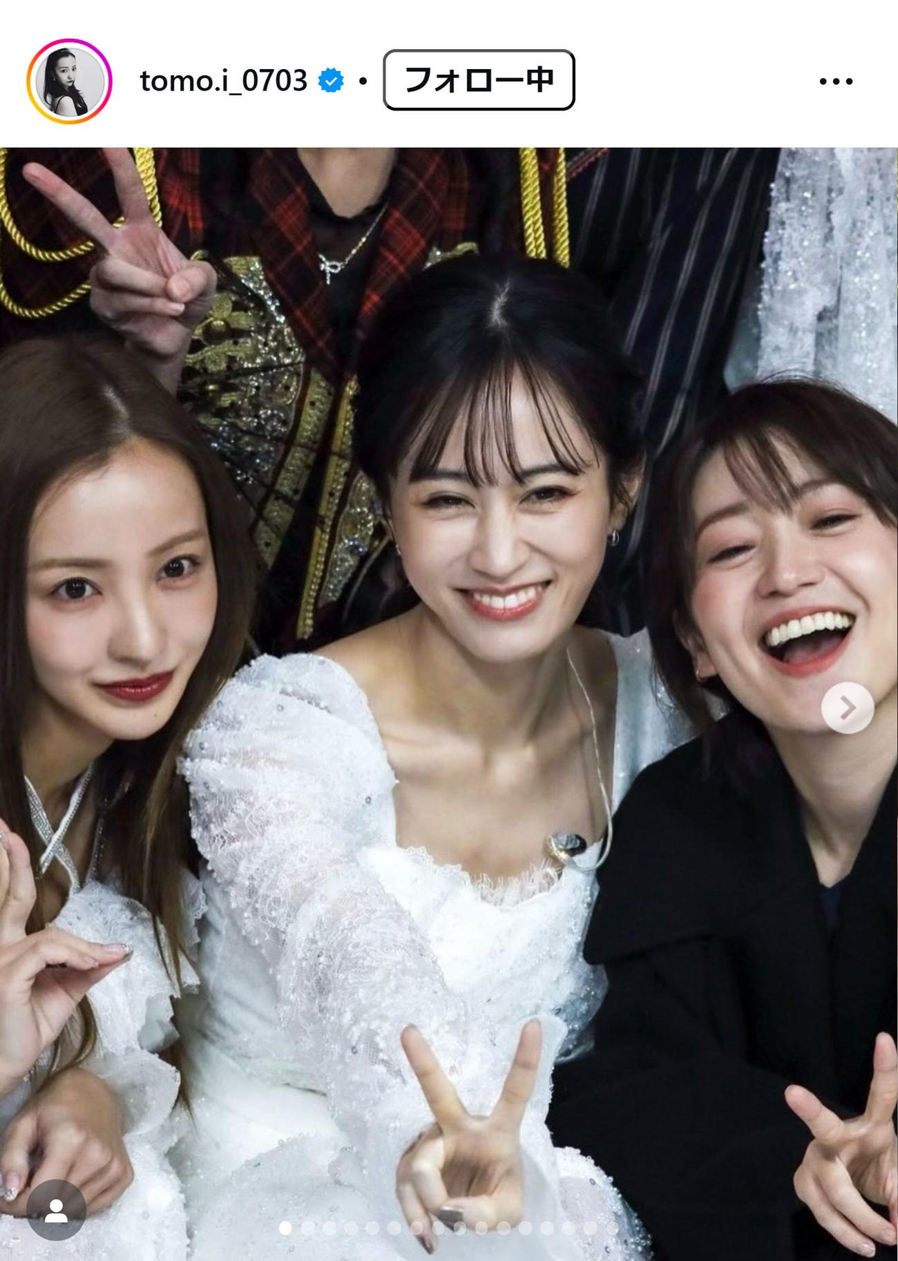 板野友美のインスタグラムから