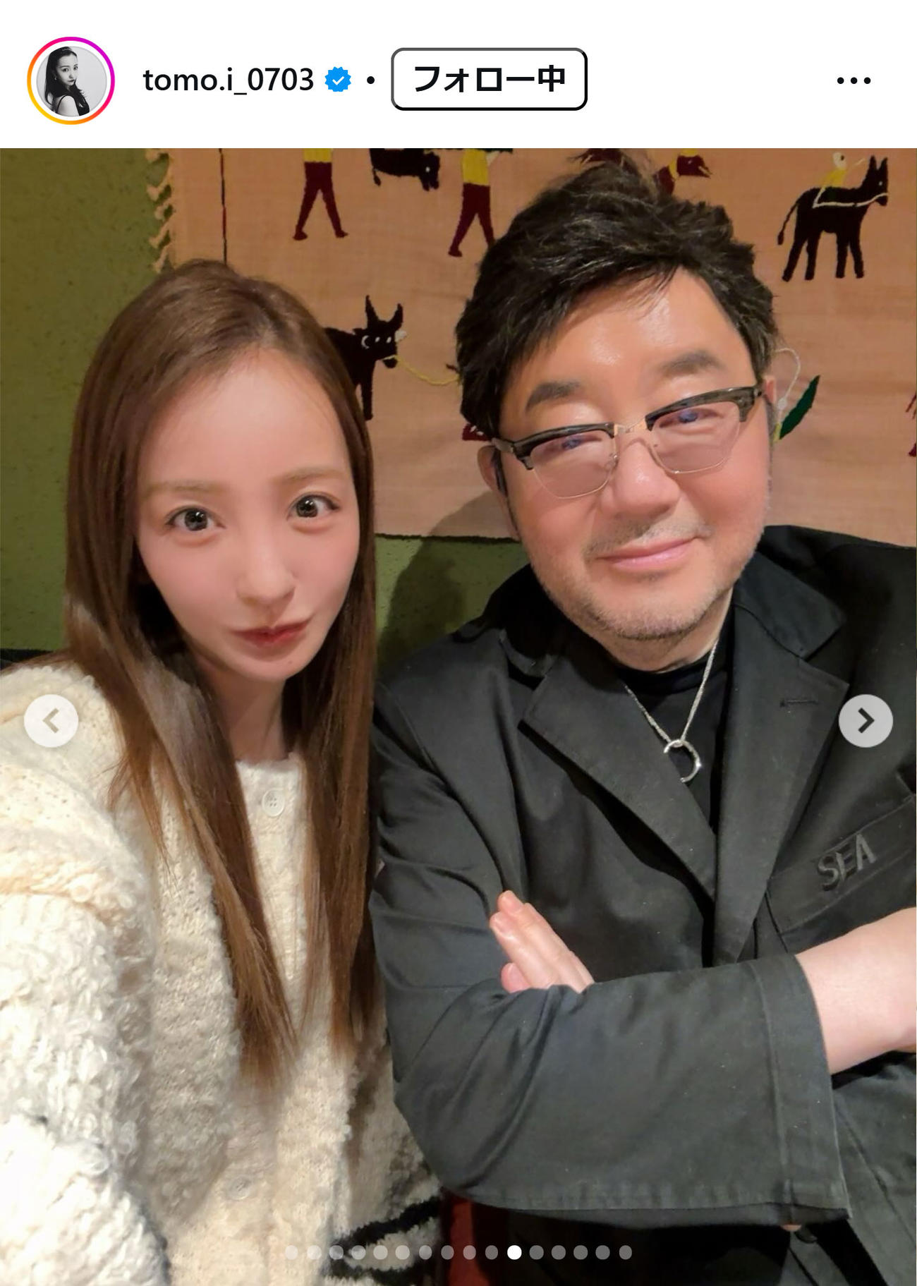 板野友美のインスタグラムから