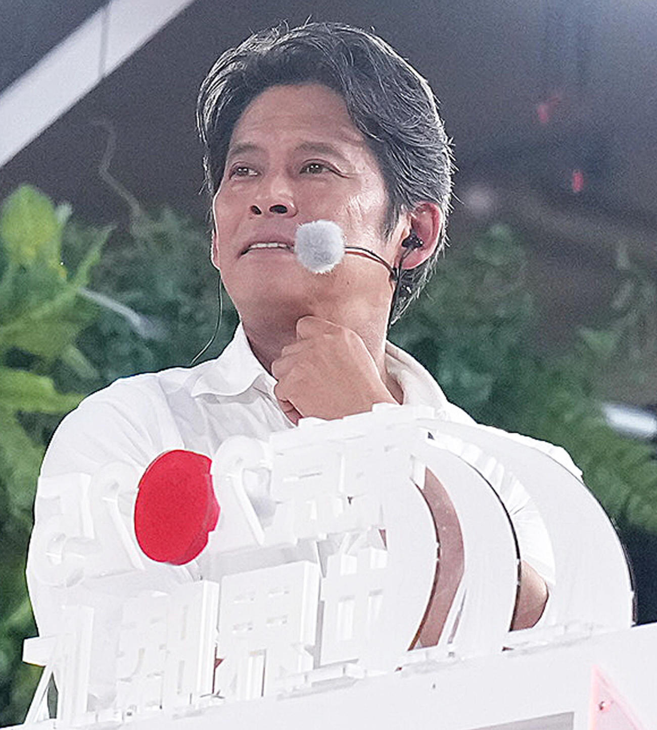 世界陸上でレースを見つめる織田裕二（25年9月21日撮影）