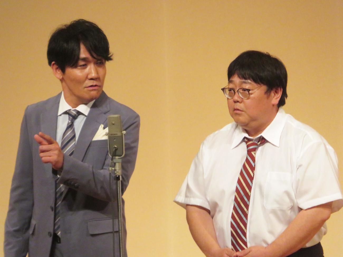 「太田プロライブ月笑2025クライマックスシリーズ」にゲスト出演したタイムマシーン3号（撮影・川田和博）