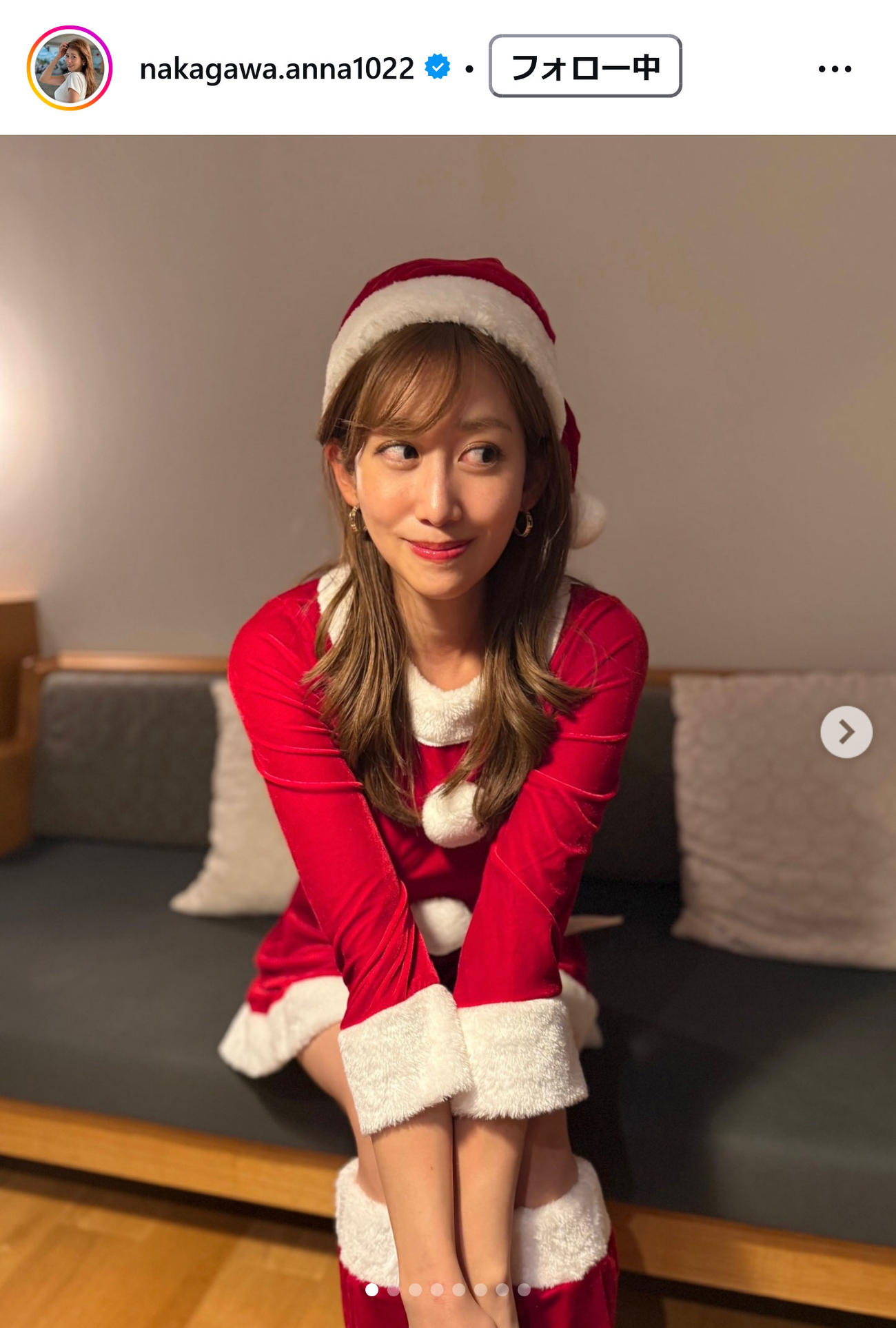 中川安奈アナのインスタグラムから