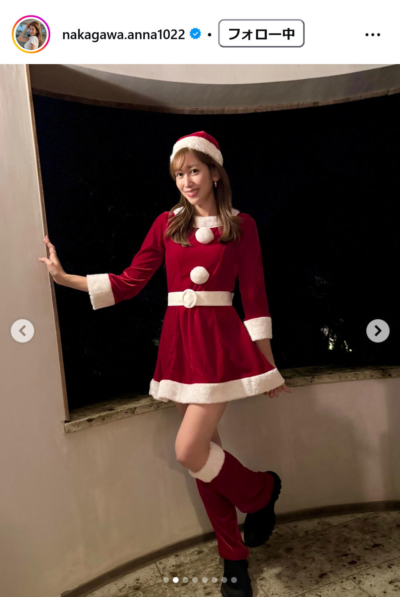 中川安奈アナのインスタグラムから
