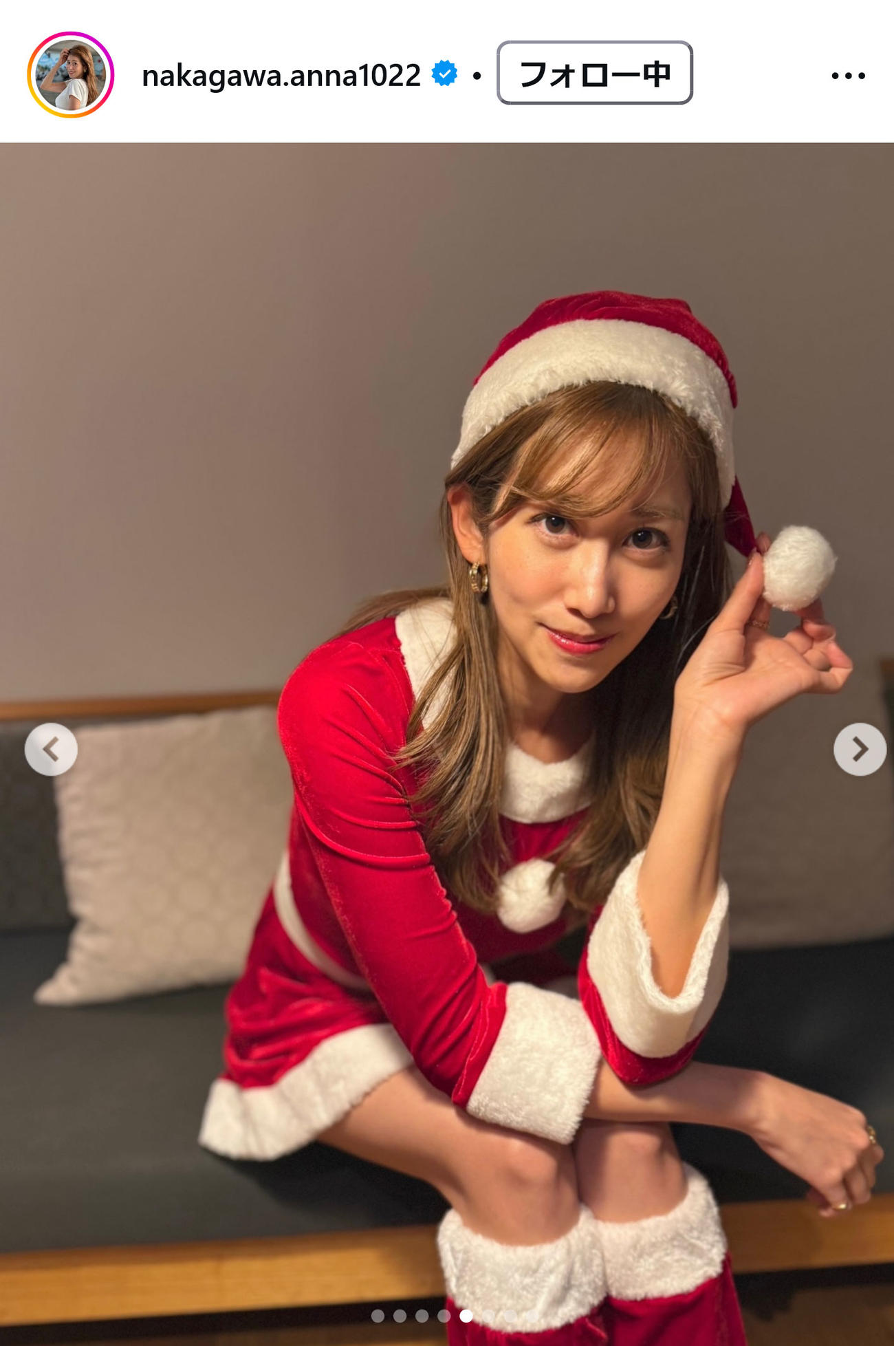 中川安奈アナのインスタグラムから