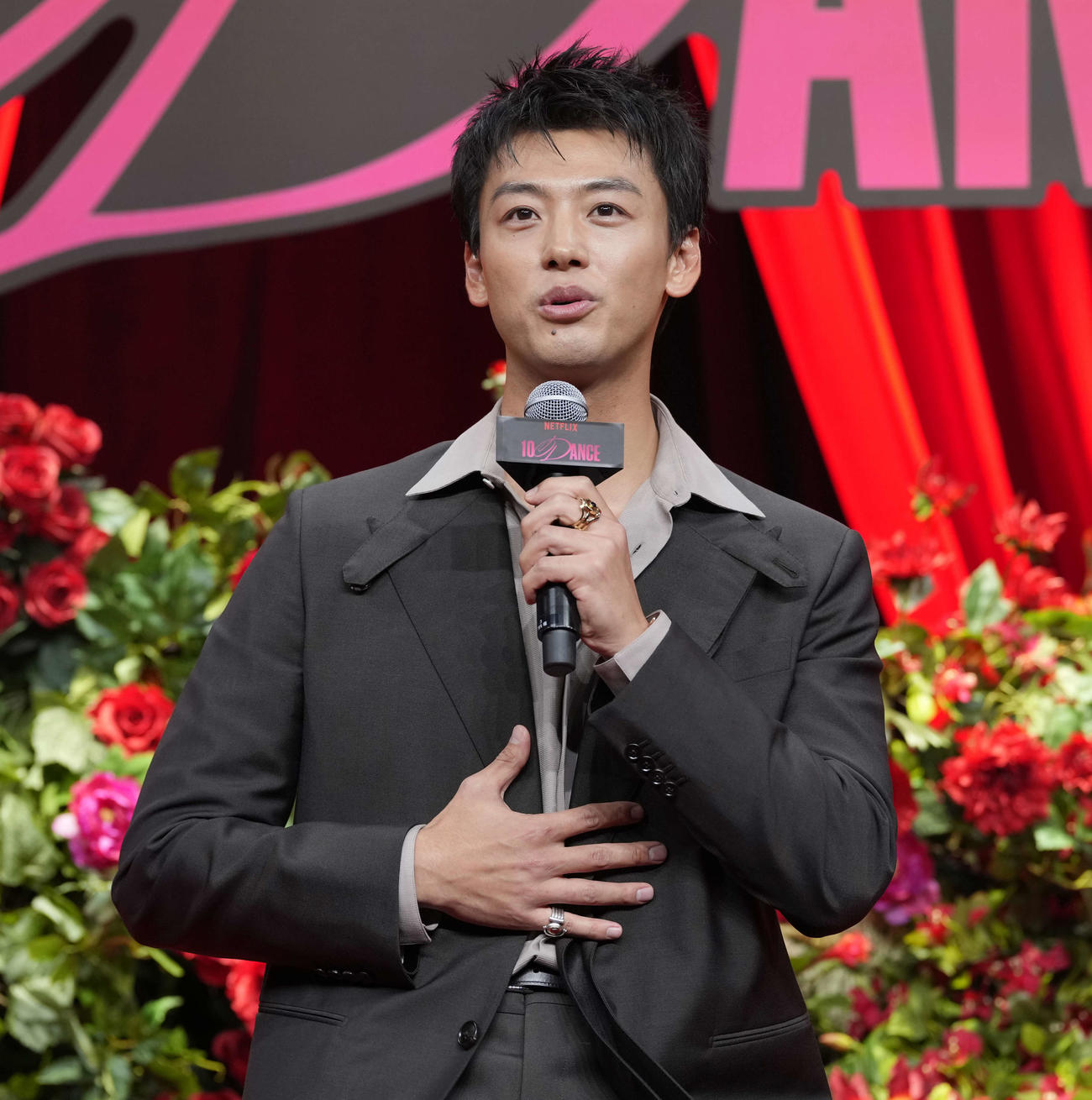 Netflix映画「10DANCE」配信記念イベントに登壇し思いを語る竹内涼真（撮影・小島史椰）