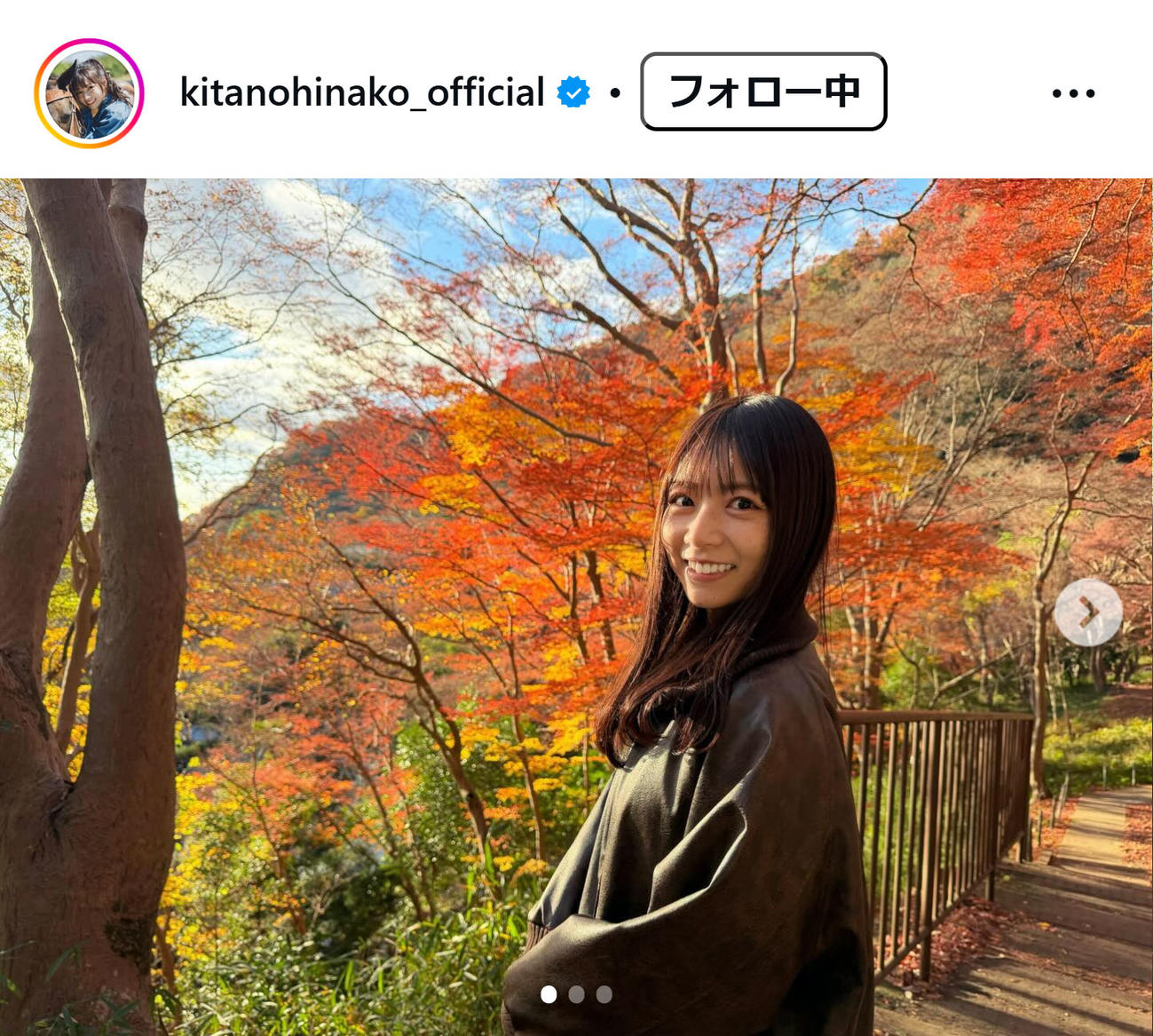 北野日奈子のインスタグラムから