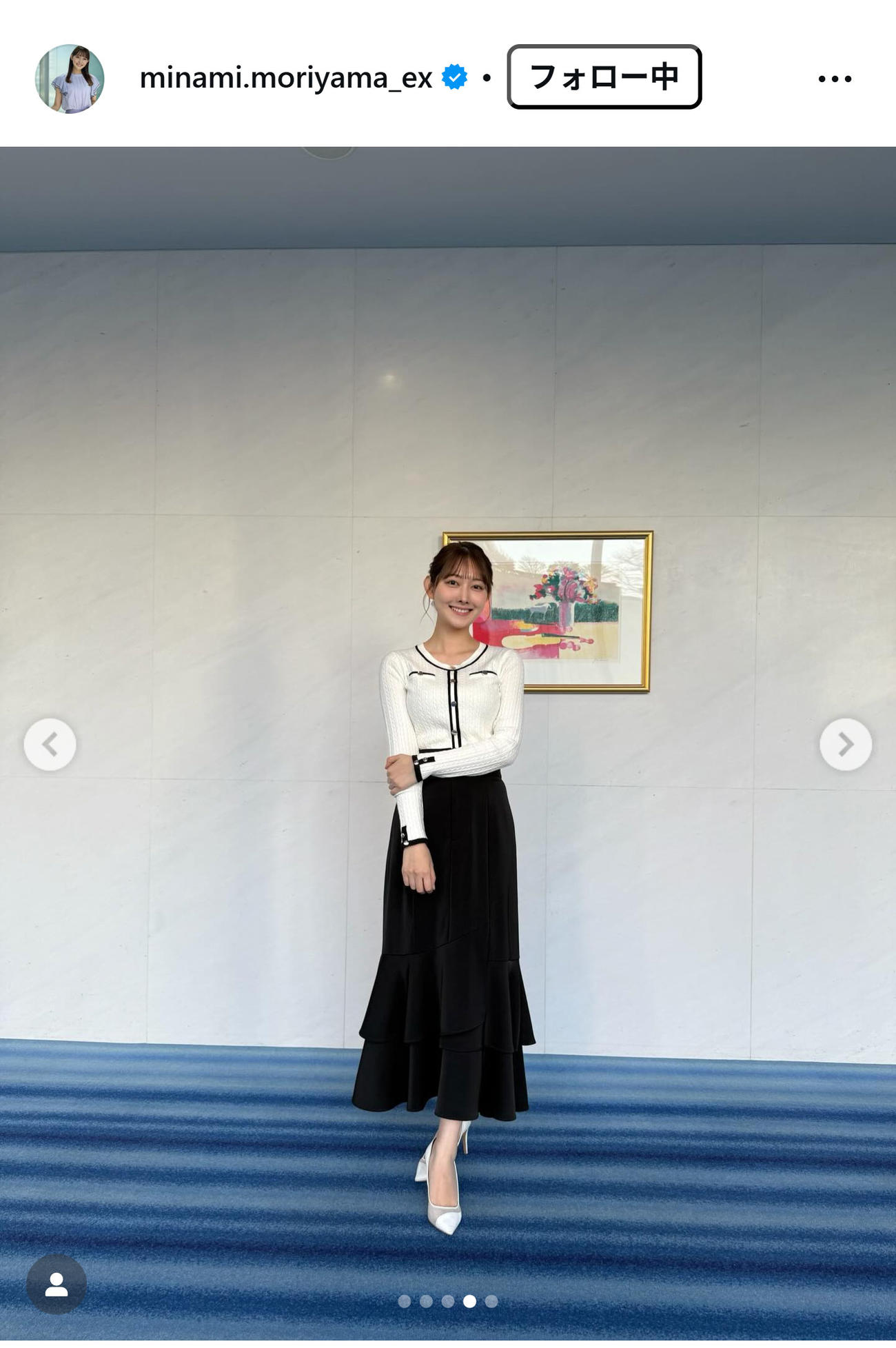 森山みなみアナのインスタグラムから