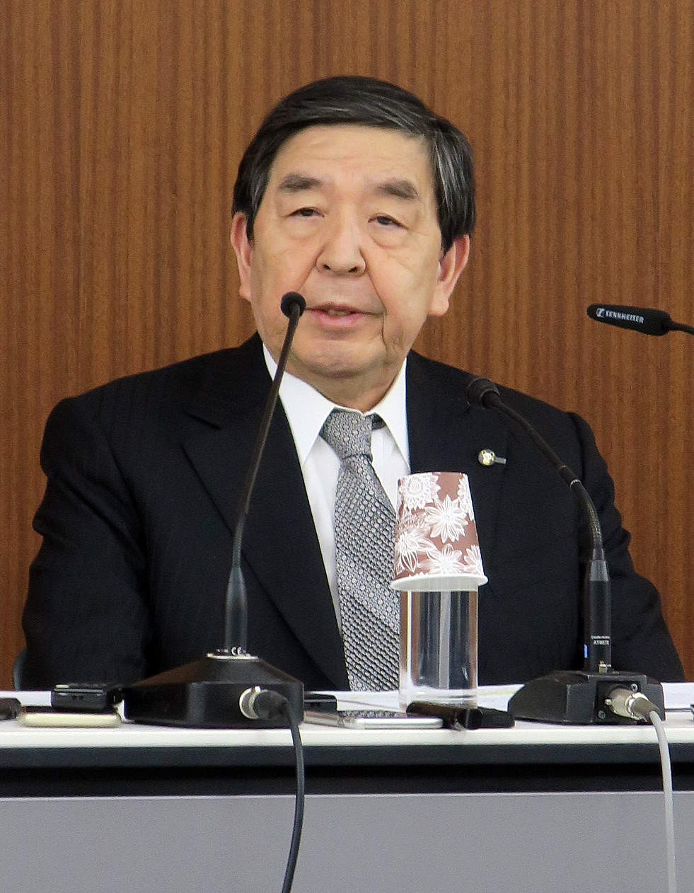 民放連会長会見を行った早河洋会長