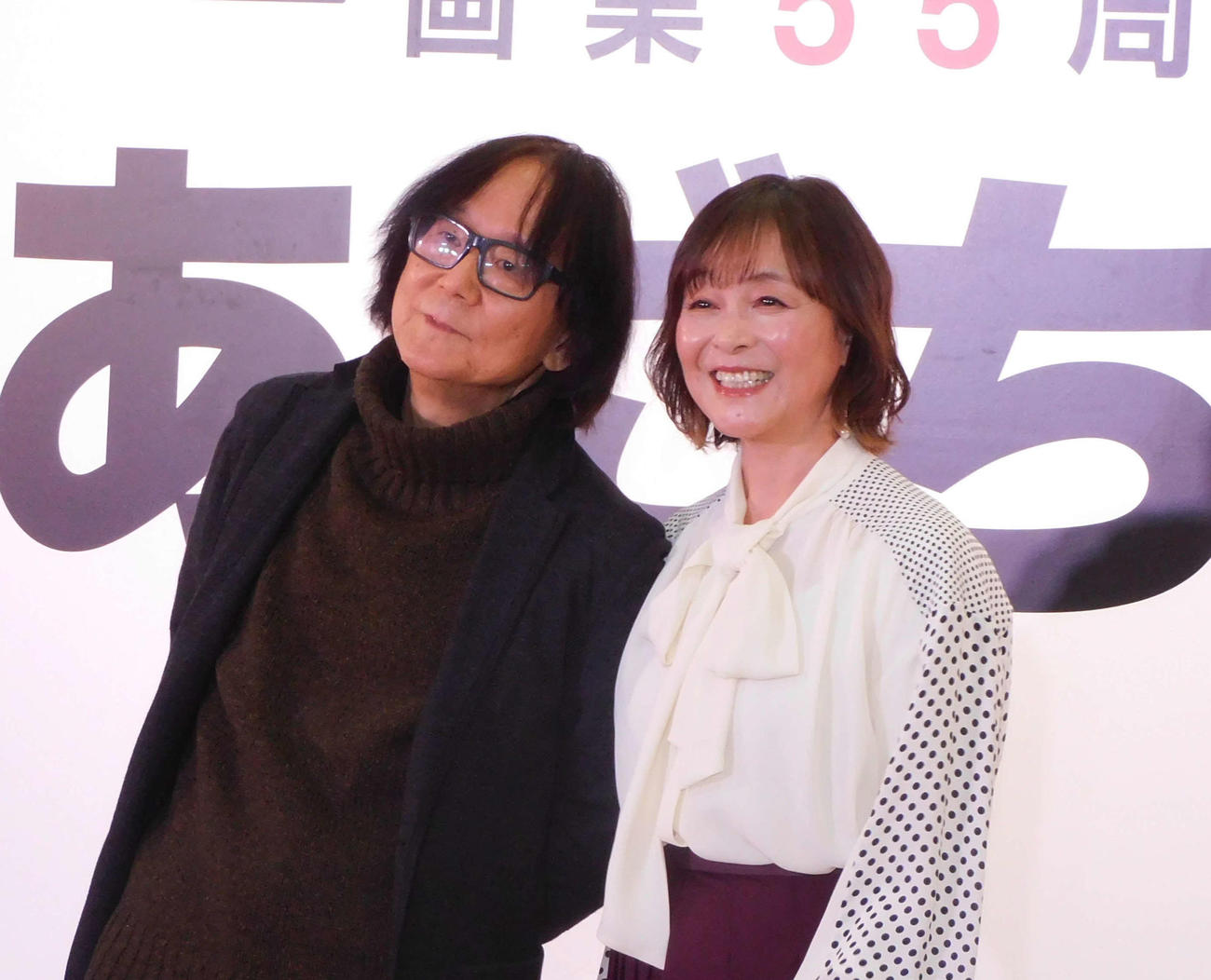 対談を行ったあだち充氏（左）と日高のり子（撮影・寺本吏輝）