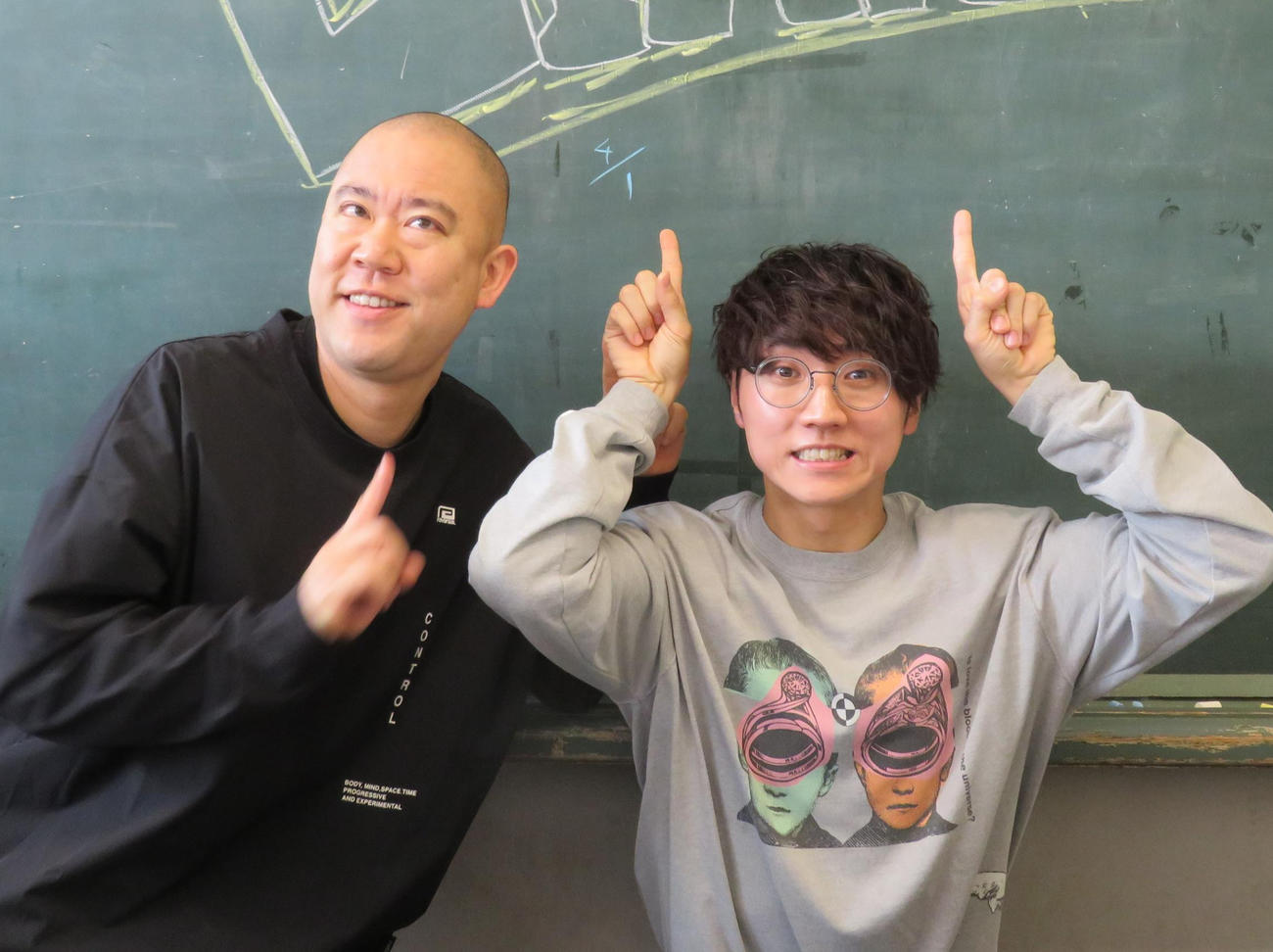 コロコロチキチキペッパーズのナダル（左）と西野創人（2024年３月撮影）