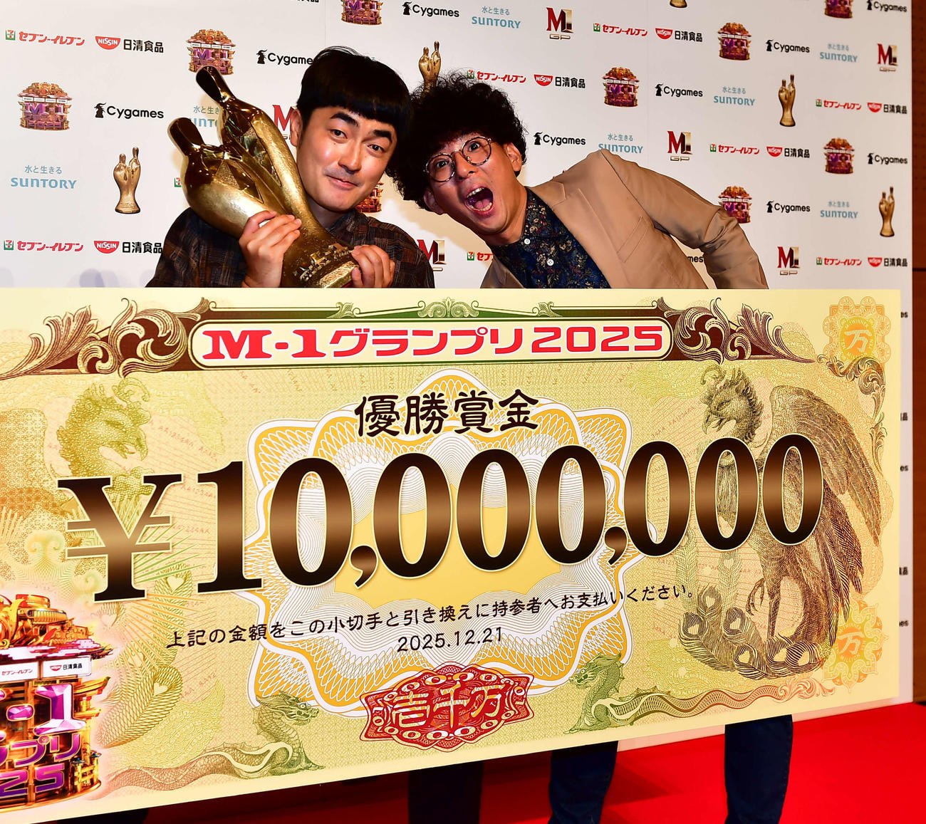 「M－1グランプリ2025」で優勝した、たくろう（撮影・松尾幸之介）