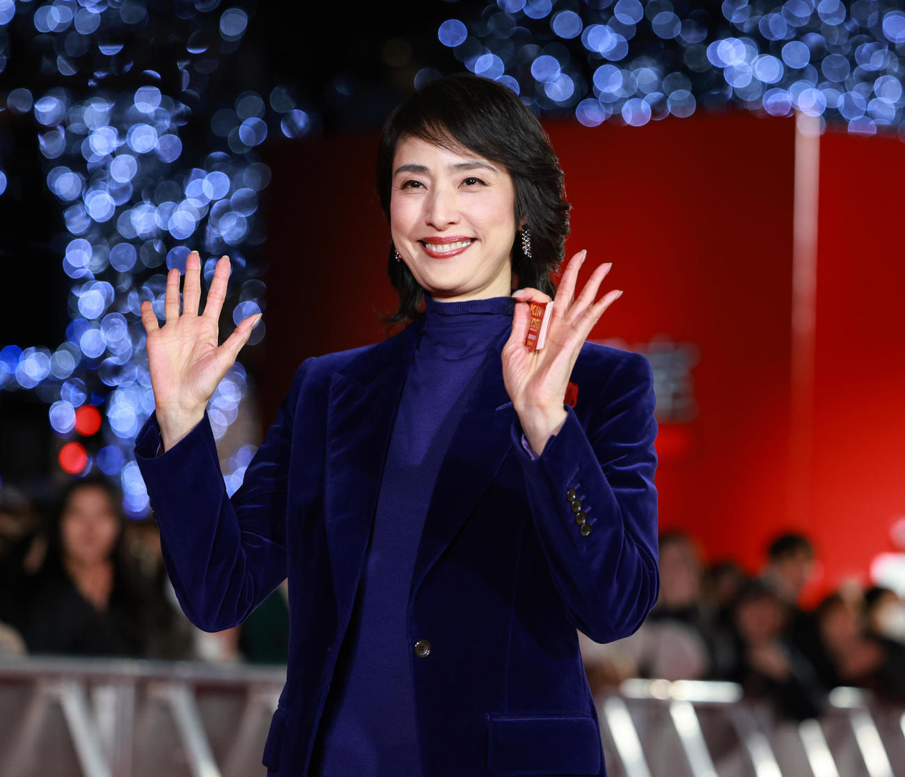 劇場版「緊急取調室　THE FINAL」カウントダウンイベントに登場した天海祐希（撮影・野上伸悟）