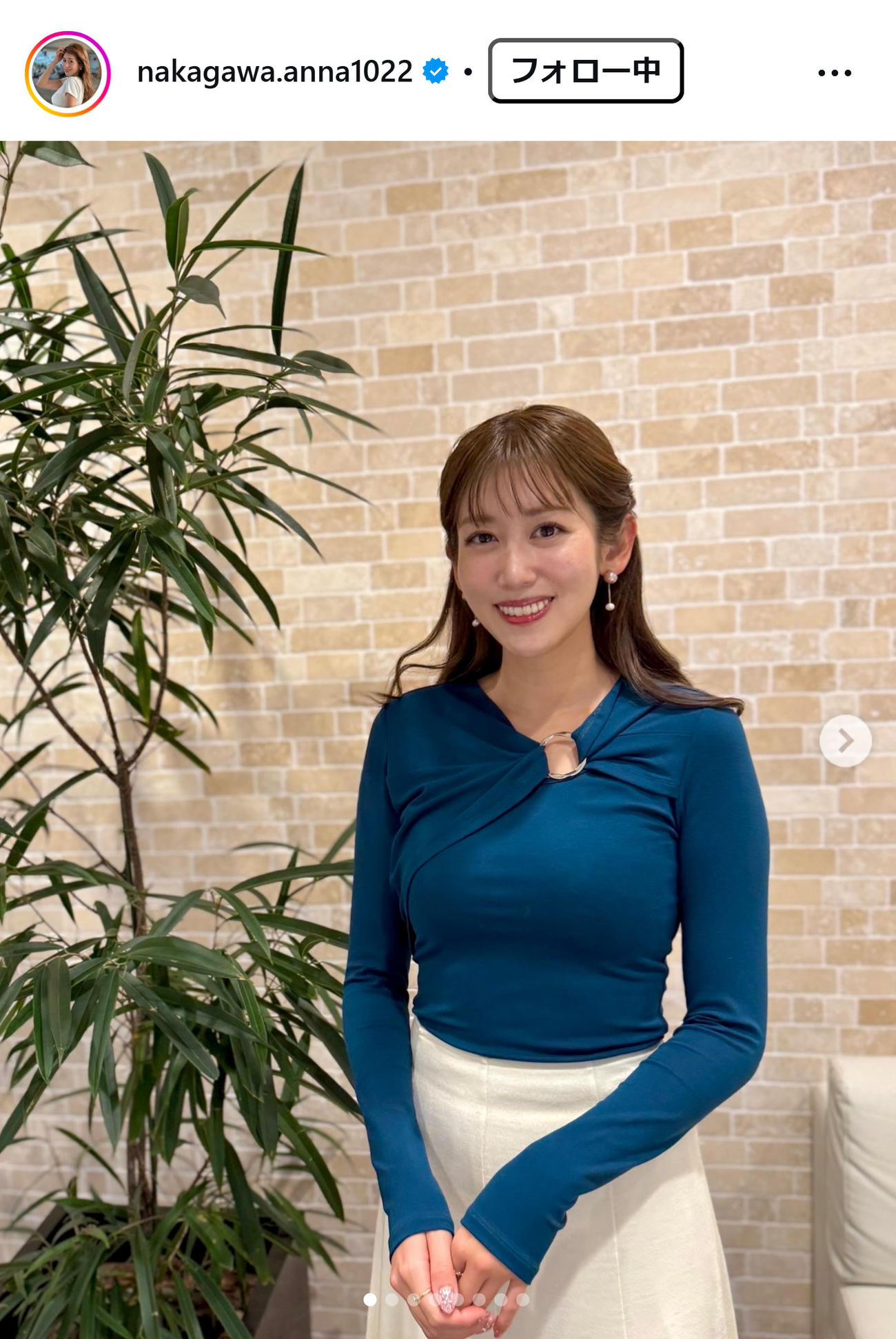 中川安奈のインスタグラムから