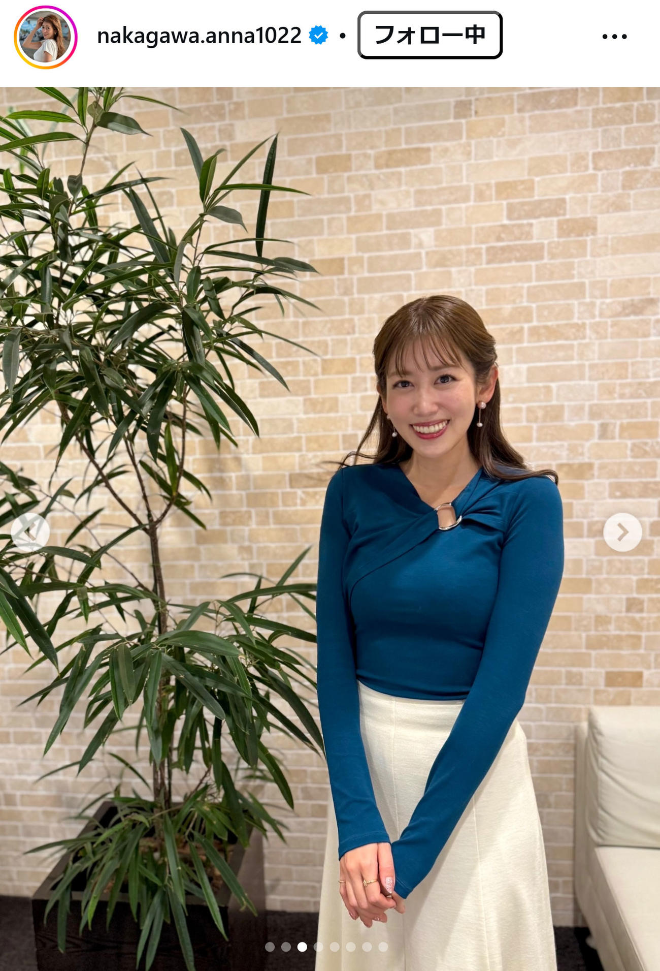 中川安奈のインスタグラムから