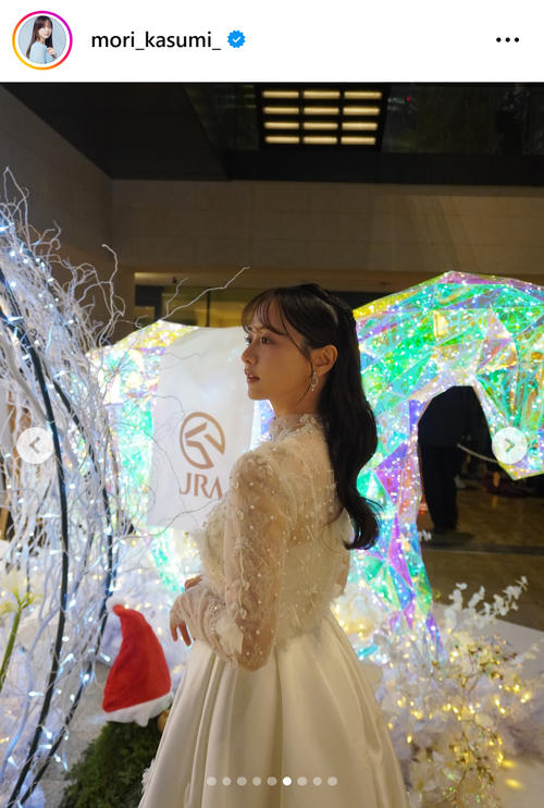森香澄、透明感抜群 純白の透け感ドレスに「天使が居た…」「女神か