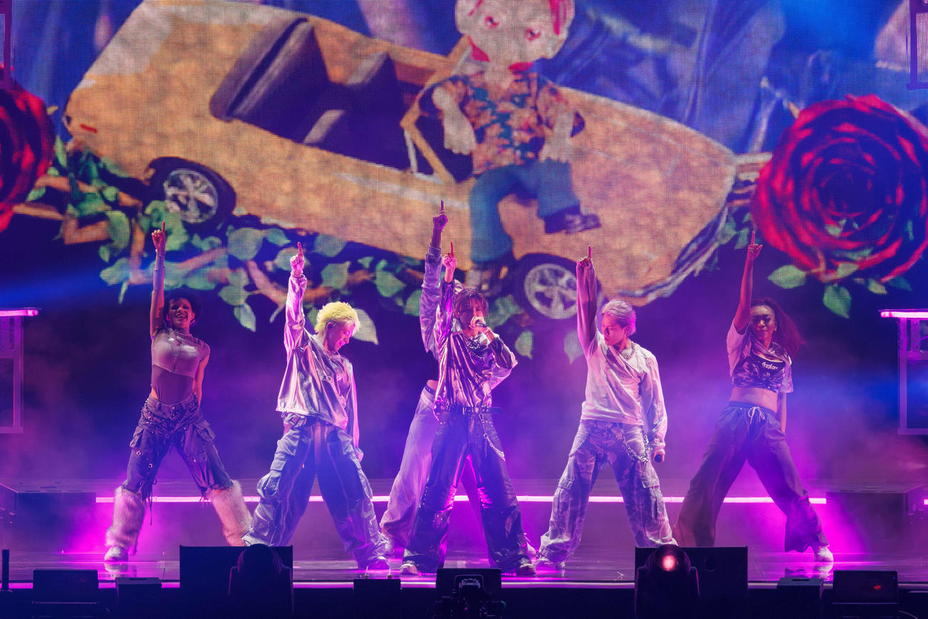 全国ライブツアー最終公演を行ったNumber＿iの、前列左から、岸優太、神宮寺勇太、平野紫耀（C）TOBE Co., Ltd.