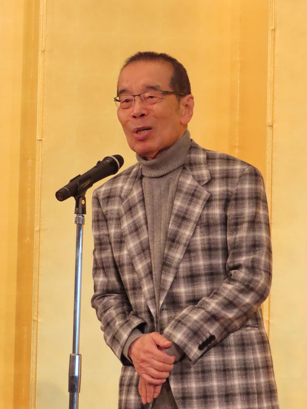 落語協会納めの会に出席した林家木久扇