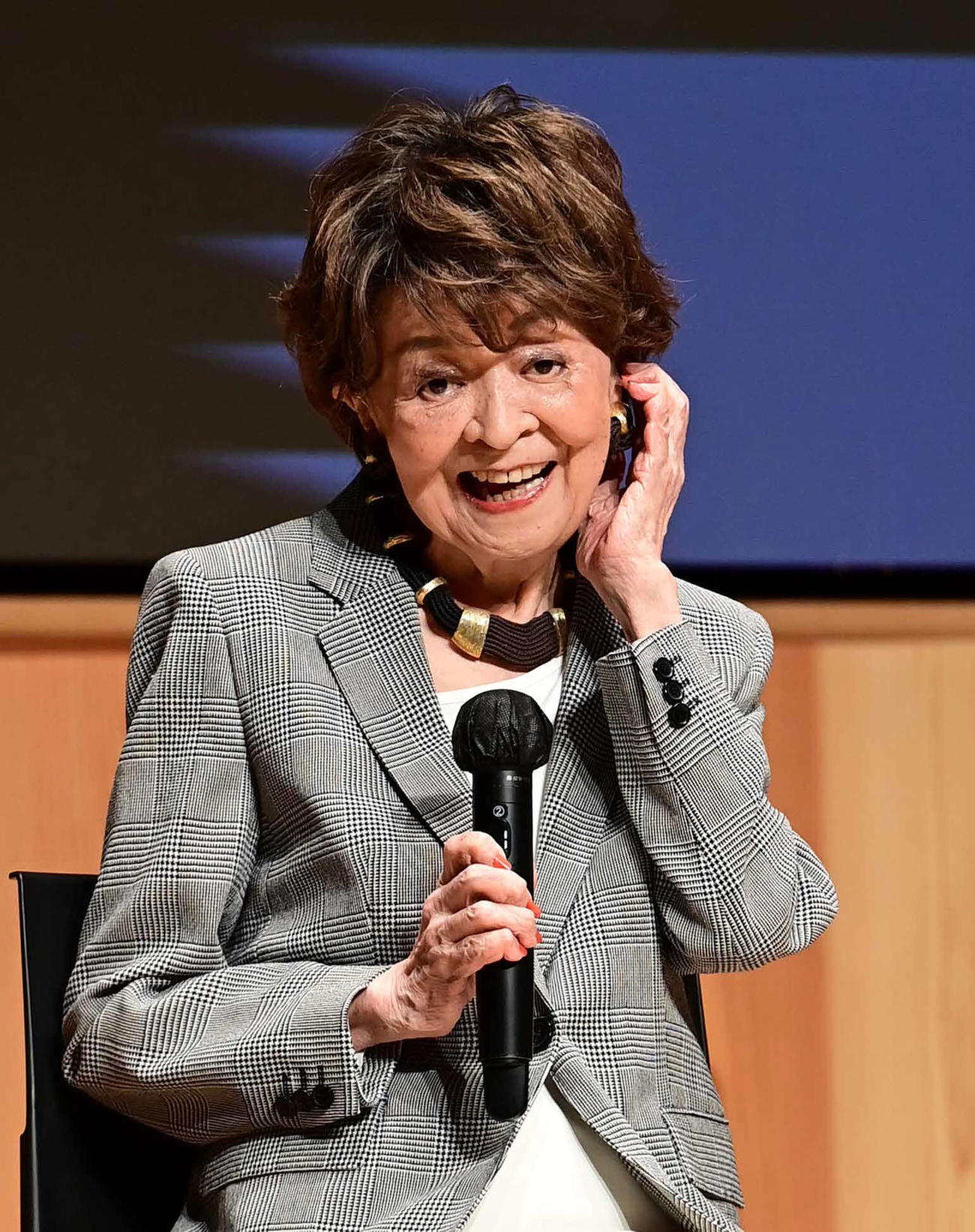 2022年6月、朗読劇「泉ピン子のすぐ死ぬんだから」会見、トークショーを行った、原作の小説「すぐ死ぬんだから」著者の内館牧子さん