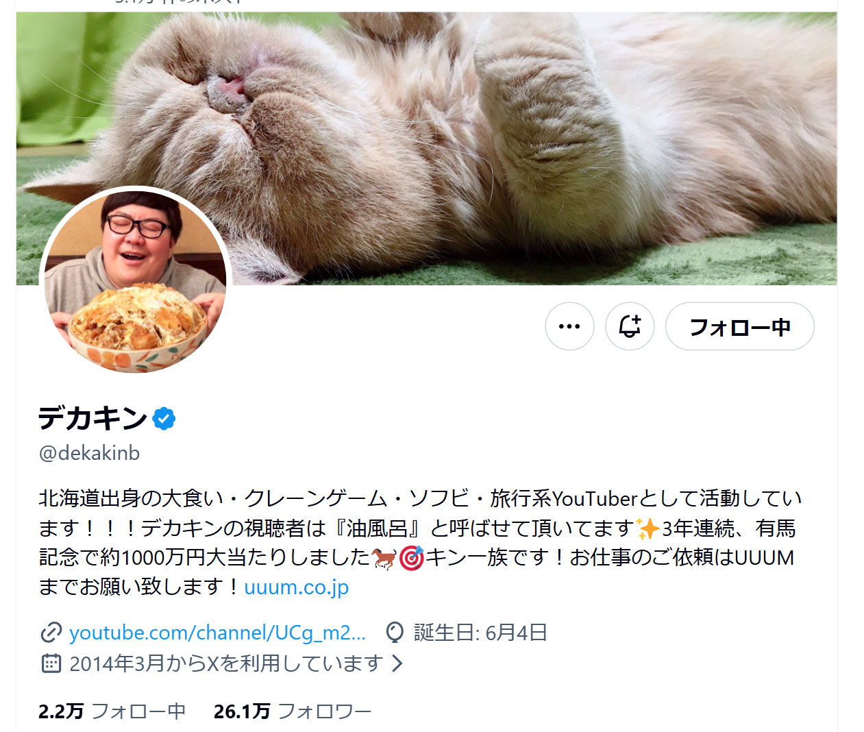 デカキンのXから