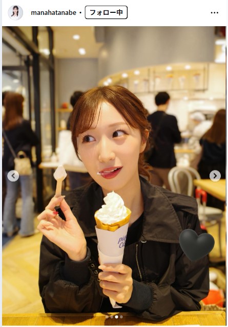 田辺真南葉のインスタグラムから