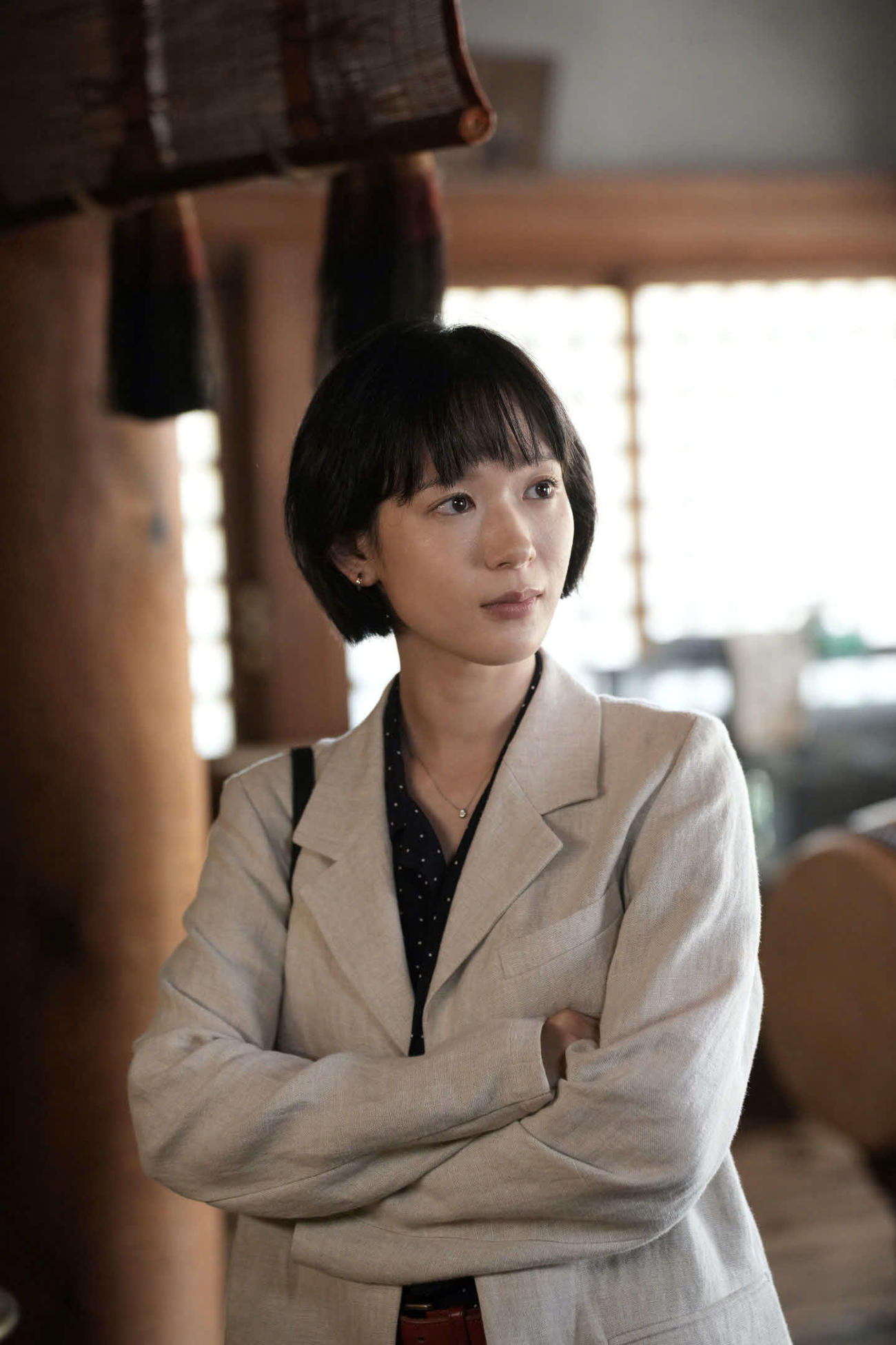 NHK BSの連続ドラマ「京都人の密かな愉しみ　Rouge　継承」に出演する穂志もえか