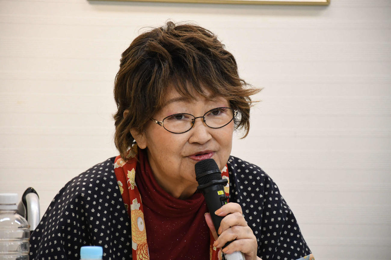 金婚式間近の宮川花子（撮影・阪口孝志）