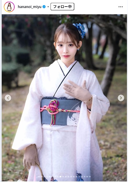 花乃衣美優のインスタグラムから