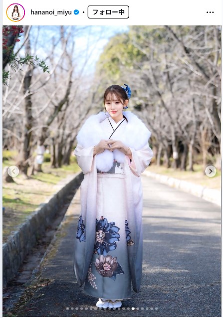 花乃衣美優のインスタグラムから