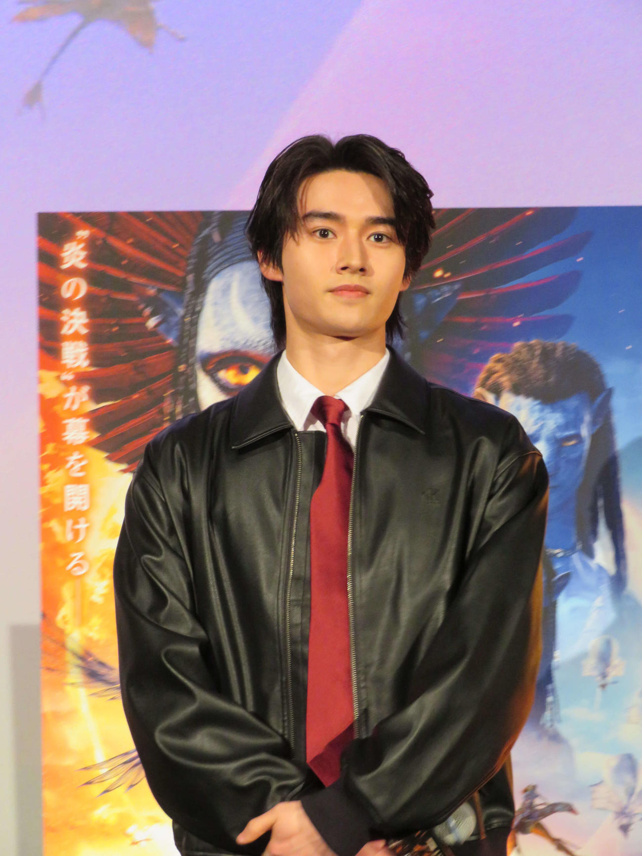 「アバター：ファイヤー・アンド・アッシュ」公開記念舞台あいさつに登壇した藤岡真威人（撮影・村上幸将）